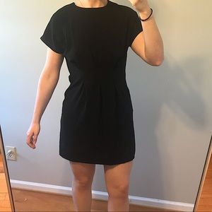 ASOS Black Mini Dress with Pleated Detailing